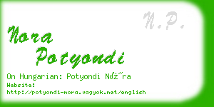 nora potyondi business card